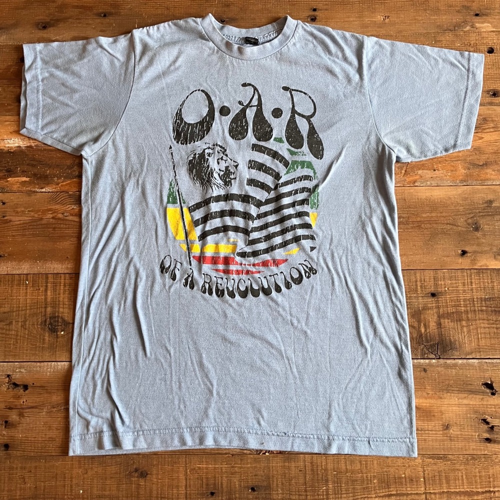 O.A.R. Of A Revolution Band T-Shirt Mens Medium Blue Graphic Rock Tee M